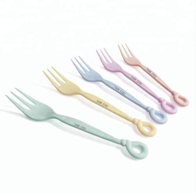 China NEW Design Disposable Twist Resistant Pastel Party Plastic Fork for sale