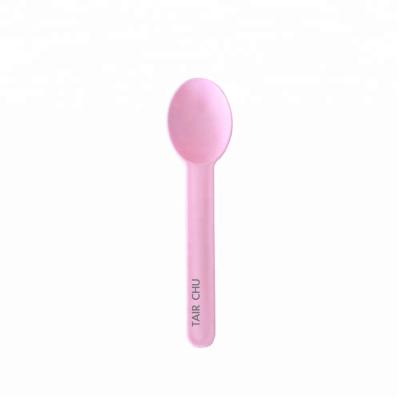 China 15cm Disposable Pink Color Disposable Yogurt And Ice Cream Plastic Scoop for sale