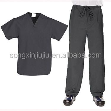 China High Quality Customized Polyester Scrub Waterproof Nurse Top+pants for sale