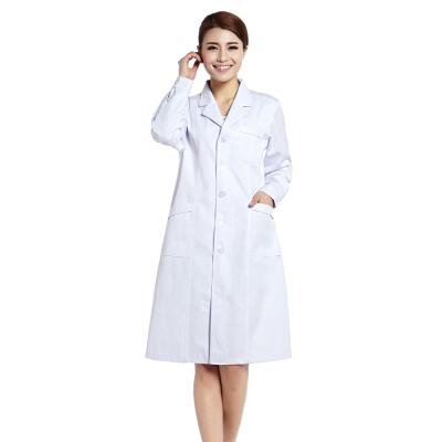 China Comfortable Classic White Doctor Lab Coat Women Uniform for sale