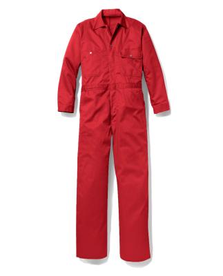 China Red 100% Cotton Long Sleeve Bib Coveralls For Men Painters for sale