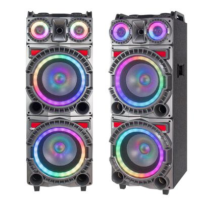 China 2022 LED Disco Light Colorful Warm Party Light DJ Speaker Wireless Outdoor Subwoofer 12 Inch for sale