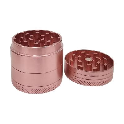 China Custom Logo 75mm Large Size Ultra-strength Aluminum 4 Pieces Smoke Grinder Aluminum Alloy Herb Grinder Smoking Kit for sale