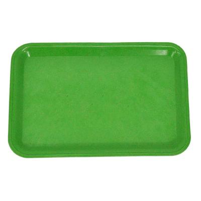 China Wholesale Biodegradable Material Eco-Friendly Fiber Fruit and Vegetables Factory Trays 178*121mm Wholesale Rolling Biodegradable Trays Printing for sale