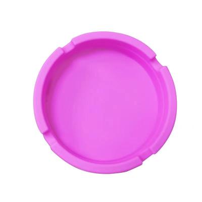 China Silicone Premium Quality Round Cigar Single Multiple Colors Silicone Ashtray High Temperature Heat Resistant Rubber Ashtray for sale