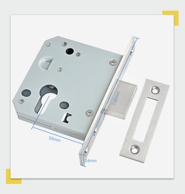 China Abyssinian Pit Dead Body 55mm Counterflow Stainless Steel/Warehouse/Corridor Mortise Door Lock 55ZD Stainless Steel for sale