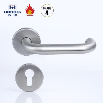 China Modern Euro Profile 304 Stainless Steel Door Lever Handle /Flat Pink/CE/EN1906 for sale