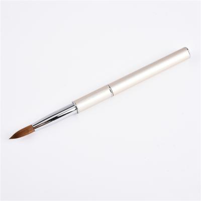 China Gold acrylic multifunctional kolinsky aluminum rod champagne brush nail nail brush accept customers' logo for sale