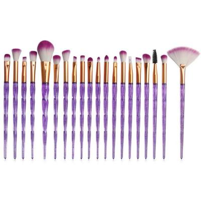 China Angular Blush 20 Pcs Foundation Brush Concealer Eyeshadow Brush Women Multifunctional Makeup Brush Set for sale