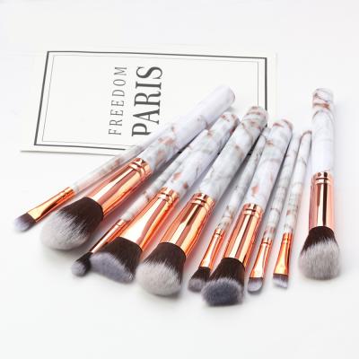 China Angular Blush Crystal Handle Makeup Eyeshadow Brushes Concealer Brush Personalized Makeup Brush Set 10 Pcs for sale