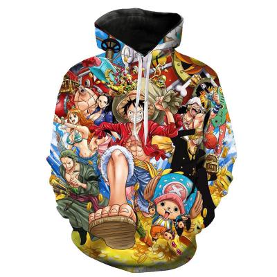 China Anti-pilling Hot Selling 3D All Over Print Comic Cartoon Graphic Hoodie For Men Hip Hop Polyester Hoodies 100% Custom Sublimation for sale