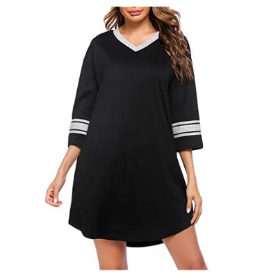 China Loose Long T Shirt Women Anti Shrink Dress Cartoon Printed Oversized Three Quarter Sleeve Streetwear T Shirt Women for sale