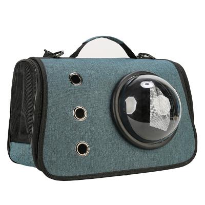 China Outdoor Breathable Small Animals Space Capsule Pet Puppy Carrier Bag Travel Carrier Backpack Pet Harness Backpack for sale