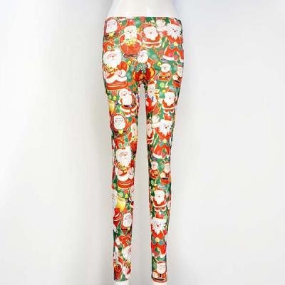 China Antibacterial Popular Comfortable Silk Small Feet Pants High Waisted Christmas Fitness Gaiters Yoga Pants for sale