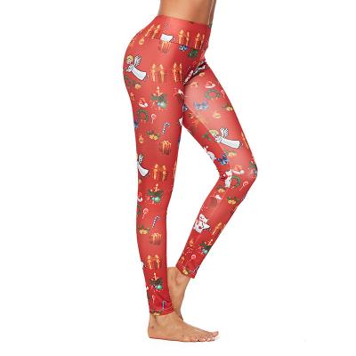 China Antibacterial Sell Well In The World Womens Yoga Pants Feature Christmas Digital Print Sport Leggings for sale