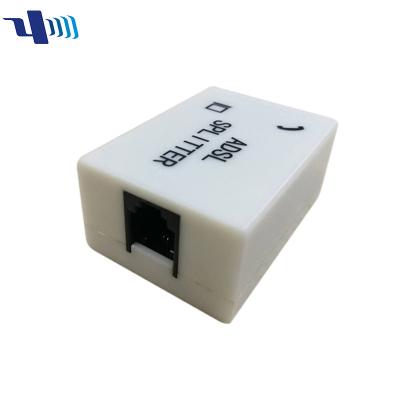 China Telecom rj11 contact ADSL DSL adapter RJ11 6p2c one to two ADSL splitter with plug inside for sale