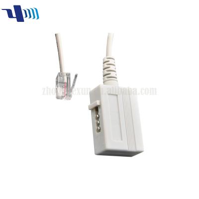 China Telephone communication industries Germany TAE Socket to RJ11 6P2C USA plug for sale