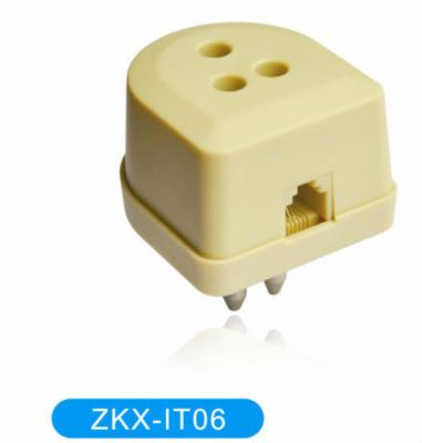 China Italian telephone socket /Jack to rj11 socket adapter 70930 ZKX-IT06 for sale