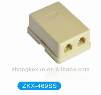 China 6P4C or 2C/6C Telephone Splitter Adapter 2C/4C/6C Wall Telephone Sockets - ZKX 469SS IVROY 974617 for sale