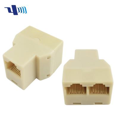 China Network Cable Extension 3 Way RJ45 8P8C Y Network Cable Supplemental Socket Coupler for sale