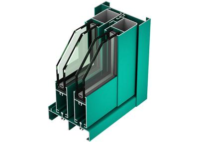 Chine Profils de fenêtre en aluminium de l'alliage 6063 de couleur verte, extrusions en aluminium pour le verre à vendre