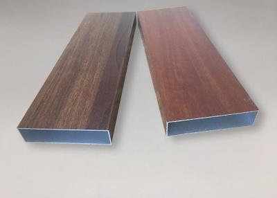 China Anti Corrosion Aluminium Tube Profiles Wood Finish Extruded Aluminum Tubing Shapes for sale