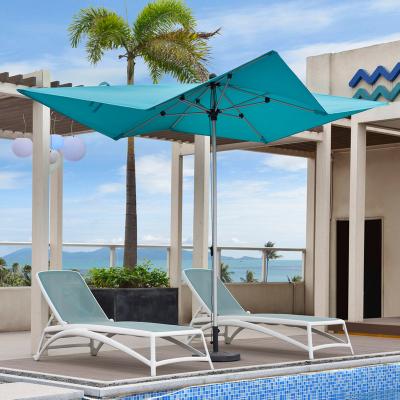 Cina Custom Logo Print 2.5M Outdoor Beach Parasol Umbrellas Garden Large Patio Butterfly Umbrella Parasol in vendita