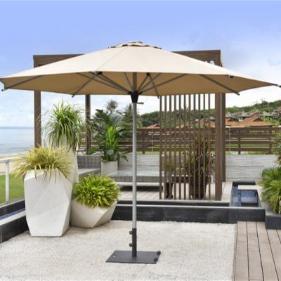 Chine Heavy Duty Large Outdoor Market Umbrella 3.5M Round Hand Push Big Paris Umbrella Aluminium Patio Garden Outdoor Parasol à vendre