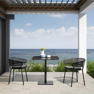 China Hotel Apartment Nordic Style Cheap Price Dining Tables And 2 Chairs Outdoor Furniture Dining Tables Set for sale