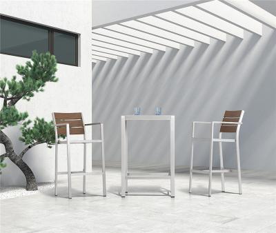 Chine Modern Aluminum Round Outdoor Patio Furniture Bistro High Bar Table Chairs Outdoor Bar Sets à vendre