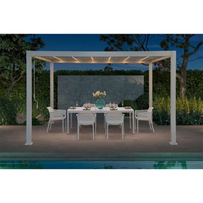 China Waterproof Fabric Louvered Pergola Kits For Restaurants, Department Stores, Hotels Te koop