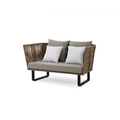 China Fabric Material PE Single Ratten Sofa For Leisure Facilities, Courtyard, Home Bar Te koop