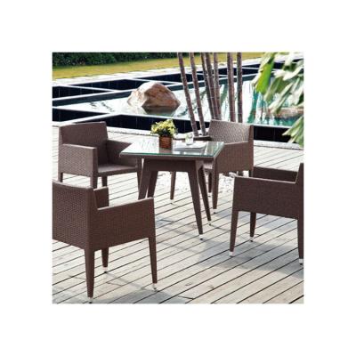 Κίνα modern outdoor furniture aluminum table and chair for events space saving metal hotel dinning room retractable table set προς πώληση