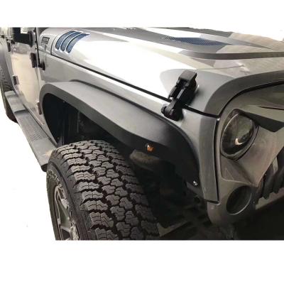 China CC Steel Aluminum Fender Flares With Light For Jeep JK Wrangler 2007-2017 for sale