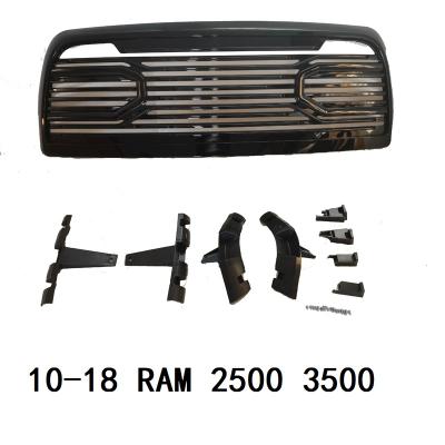 China Plastic SUITABLE For 2010-2018 DODGE RAM 2500/3500/4500/5500 UPPER FRONT HOOD GRILL GLOSS BLACK for sale