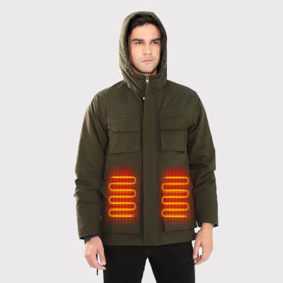 China Calentadores de cuerpo para hombres lavables 7.4V chaqueta recargable con 4 zonas de calefacción en venta