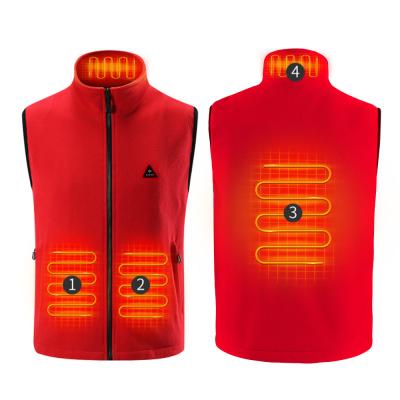 China Chaleco termal eléctrico calentado al aire libre calentado recargable rojo del invierno de Gilet en venta