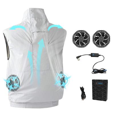 China Indoor Fan Cooling Vest 5V USB Air Conditioned Clothes Quick Dry for sale