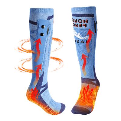 중국 Large Capacity Battery Electric Heated Socks 22 Hours Heating Time Hiking Warm Socks 판매용