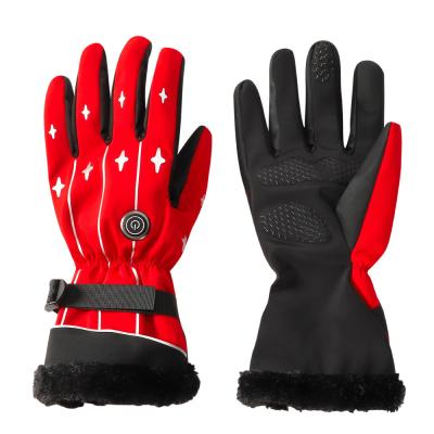 China 3.7V Stof van Lycra van navulbare de Batterij Verwarmde Ski Mittens Heated Ski Gloves-Vrouwen voor de Winter Openluchtsporten Te koop