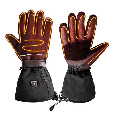 China Navulbare Verwarmde de Winterhandschoenen 7.4V Ski Gloves Op batterijen Te koop