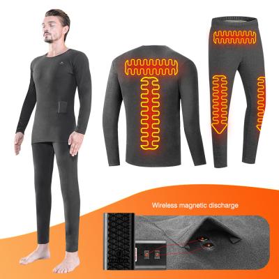 Chine Ensemble de sous-vêtements chauffés électriques pour l'hiver Vêtements pour motos Hommes Vêtements thermiques en laine Pantalon de ski à vendre