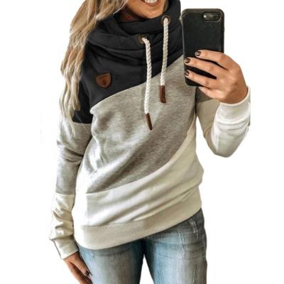 China Breathable Autumn Colorblock Long Sleeve Women' S Hood Neck Hoodie, Pull Over Women's Hoodies Sweatshirts for sale