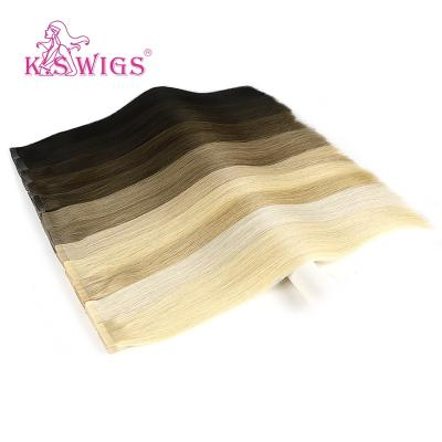 China Dark Color Silky Straight Tape Hair Extens Wave K.S WIGS Hair Extens Russian Double Drown Indian Remy Tape Hair Extensions for sale