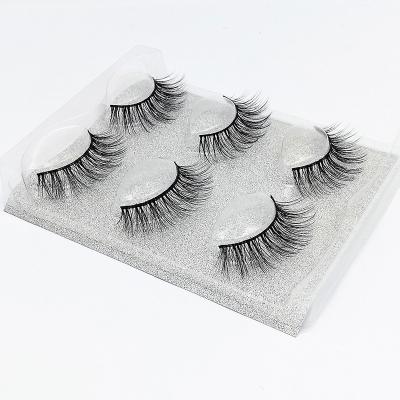 China Private Label False Eyelashes Mink Fluffy Person 25mm 3 Pairs Eyelash Extension Lashes 6D Faux Mink Eyelashes for sale