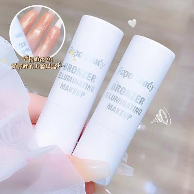 China Waterproof Pigment High High Pigmented Powder Contour Mini Face Makeup Single Highlighter Bar Palette 3 Colors Private Label for sale