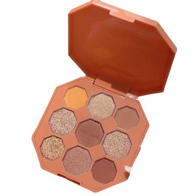 China 9 Color Private Label Matte and Shimmer Eyeshadow Makeup Palette Waterproof Long Lasting Nude Eyeshadows Custom Made for sale