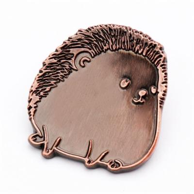 China Lion And Hedgehog Cheap Custom Logo Metal 3D Cartoon Soft Hard Cute Enamel Badge From Europe Manufacturer for sale