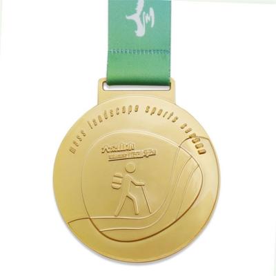 China Diqutese Manufacturer Custom Logo Zinc Alloy 3D Design Race Marathon Finisher Sports Medals With Ribbon Lanyard for sale