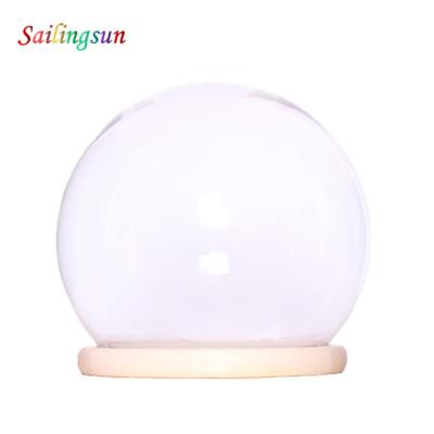 China Food Grade Safe Exotic Design Pyrex Round Ball Table Top Clear Glass Hanging Vase for sale